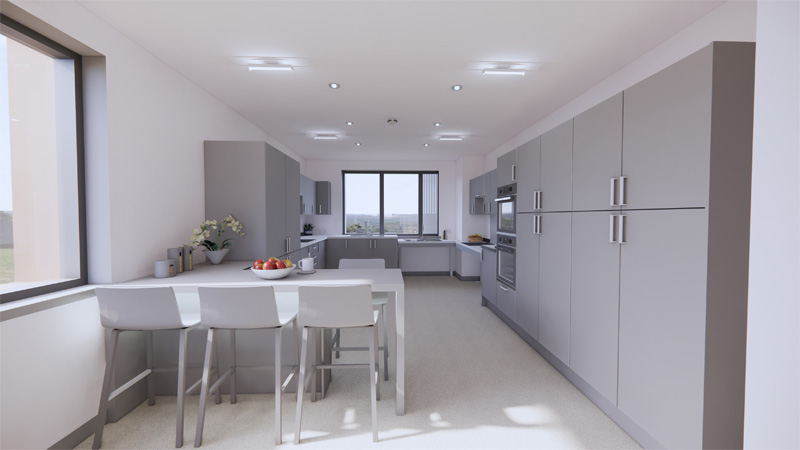 Artistic impression of kitchen