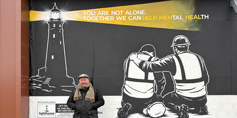 Rob Fenton mural with the at new Student Village site