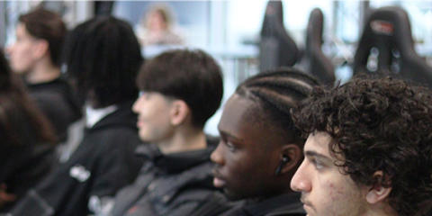 Students from St. Charles Catholic Sixth Form College learning about Games Development.